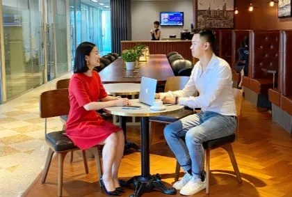 Man working on a computer